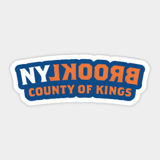 Brooklyn County of Kings (white, orange) Sticker